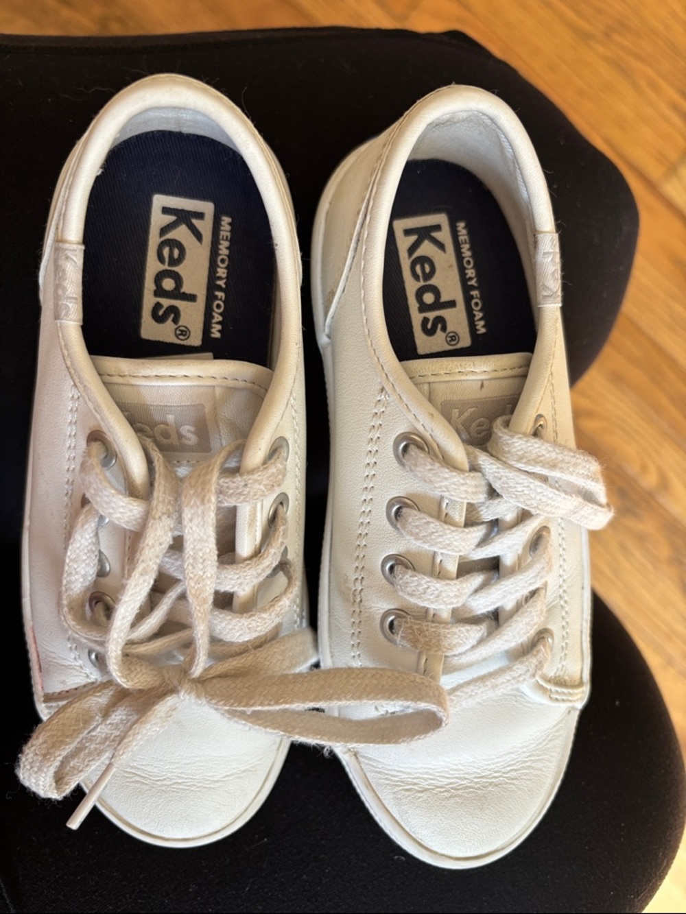 Keds Kids White Lace-Up Sneakers